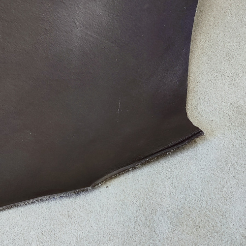 Кожа плечи 1,5 мм растит. дубл. Темно-коричневый Италия фото 2