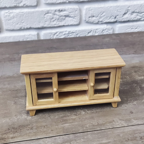 УЦЕНКА! Тумба под ТВ для кукол Белый/Натуральный