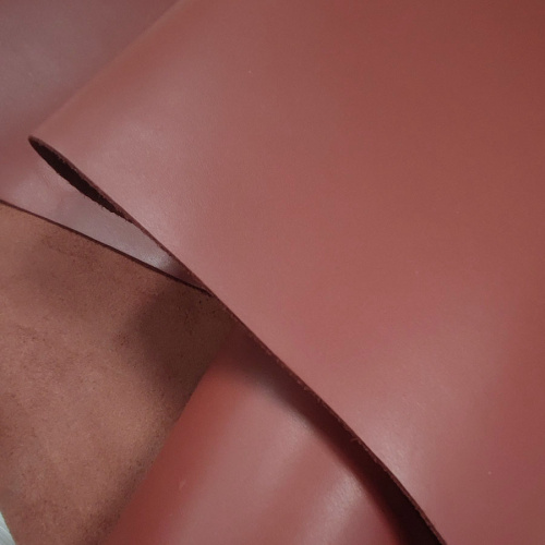 Кожа КРС 1,5 мм с покр. Кирпичный MASTROTTO Италия фото 4