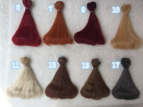 Трессы для кукол 15 см с Подвитыми кончиками BJD