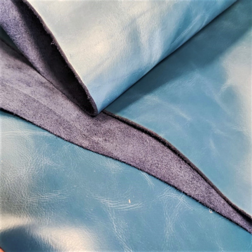 Кожа Пулл ап Алладин вакс 1,3 мм Голубой фото 3