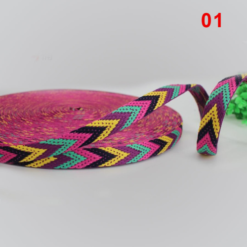 Лента текстильная 22 мм Вышивка полоски пэ фото 5