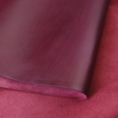 Кожа КРС 1,2-1,4 мм с покр. Бордо Италия фото 3