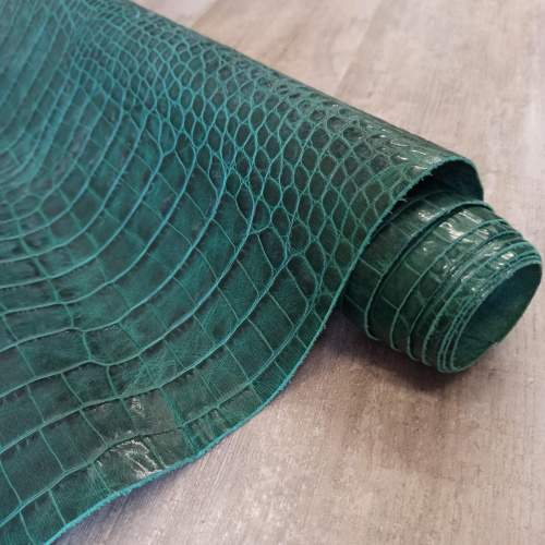 Кожа Кайман 1,0 мм Зеленый Турция фото 2