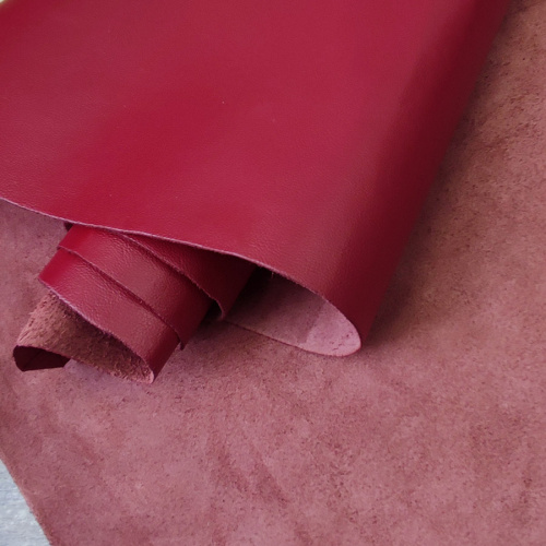 Кожа КРС 1,2-1,4 мм Бергамо Темно-красный фото 4