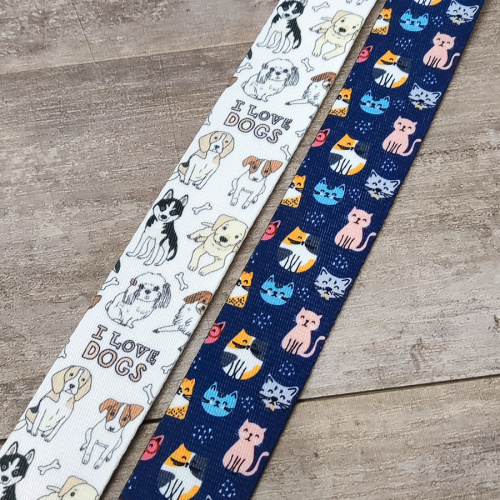 Лента ременная 38 мм Кошечки Собачки пэ