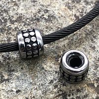 Бусина 2 мм для браслетов Сталь B97  - купить для кожевенного хобби