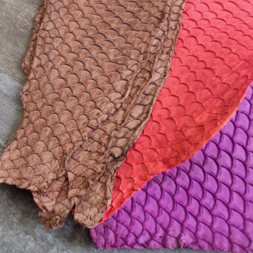 Кожа рыбы 0,7 мм Карп матовый 9*22 см фото 12