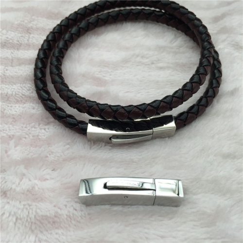 Замок 12х6 мм для плоских браслетов с кнопкой Сталь фото 6