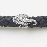 Бусина 8 мм для браслетов Слоник Сталь   - купить для кожевенного хобби