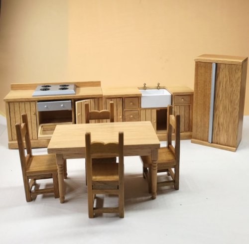 Кухня для кукол с холодильником Миниатюра 1:12   K-0992 - фото товара фото 3