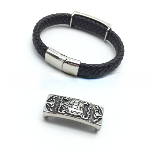 Бусина 13х7 мм для браслетов Парусник Сталь  Бусина 13х7 мм для браслетов Парусник Сталь - фото товара