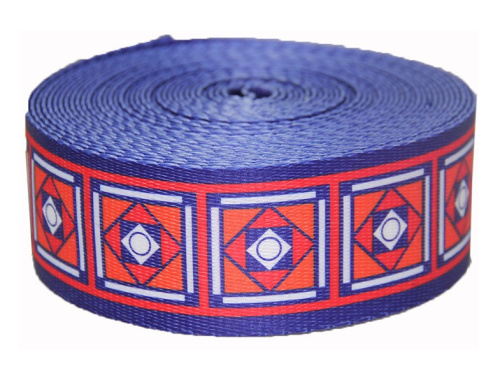Лента ременная стропа 50 мм орнамент №1 п/э  LRP_50/1 - фото товара