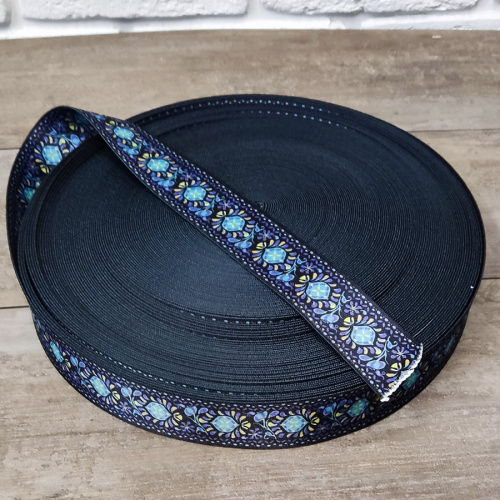 Лента ременная стропа 38 мм орнамент №3 п/э фото 2