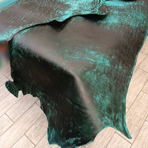 Кожа КРС Шарк 1,8-2,0 мм Зелёная фото 8