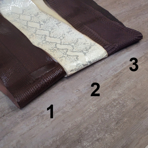 Кожа Питона 0,30 мм коричневый/бежевый фото 2