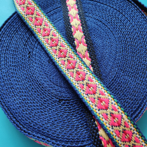 Лента текстильная 22-25 мм Вышивка Ассорти фото 12