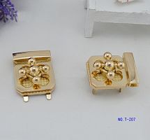 Застежка декоративная для сумки T-207  - купить для кожевенного хобби