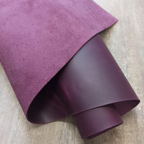 Кожа Крейзи Хорс 1,4-1,6 мм Фуксия Италия фото 2