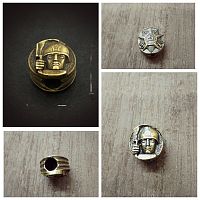 Бусина 5 мм для браслетов Латунь B57  - купить для кожевенного хобби