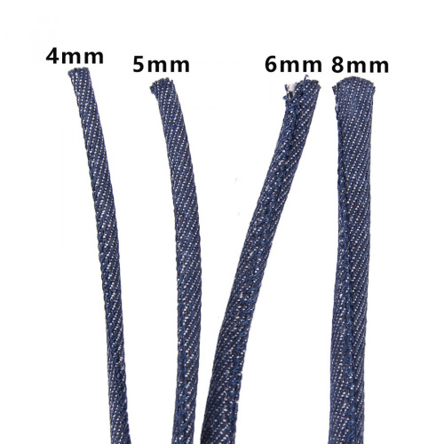 Шнур прошитый тканевый Джинс фото 3