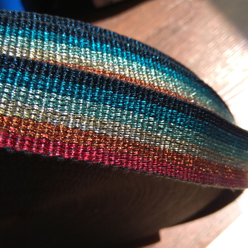 Лента ременная стропа 25 мм люрекс двусторонняя фото 4