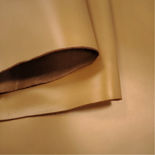 Кожа ШСК 2,1 мм пылевидная с покр. Горчица фото 2