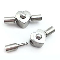 Застежка 3 мм для круглого браслета Сердце  - купить для кожевенного хобби