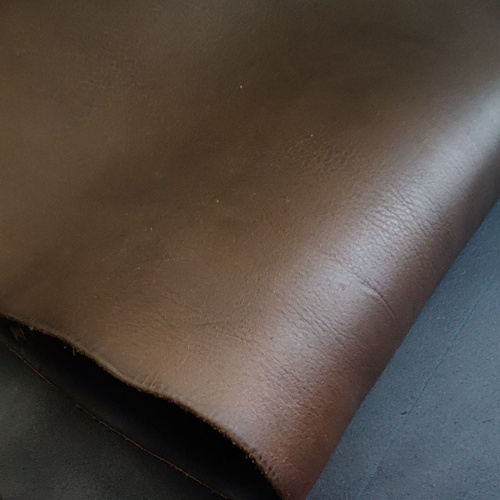 Кожа Чепрак 2,8-3,0 мм раст. дубл. Коричневый Италия фото 4
