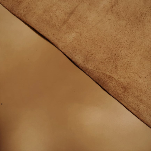 Кожа ШСК 2,1 мм пылевидная с покр. Горчица фото 3