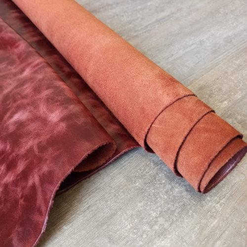 Кожа Пулл-Ап восковый 1,3 мм Красное дерево фото 5