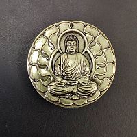 Кончо для кожаных изделий 30 мм Будда латунное  - купить для кожевенного хобби