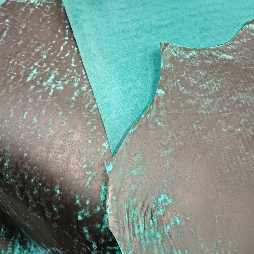 Кожа КРС Шарк 1,8-2,0 мм Зелёная фото 4