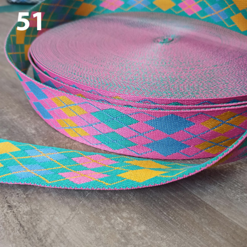 Лента ременная стропа 50 мм Британские ромбы Двусторонняя фото 9