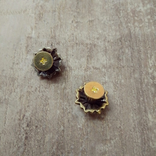 Кончо для кожаных изделий 15 мм латунное фото 4