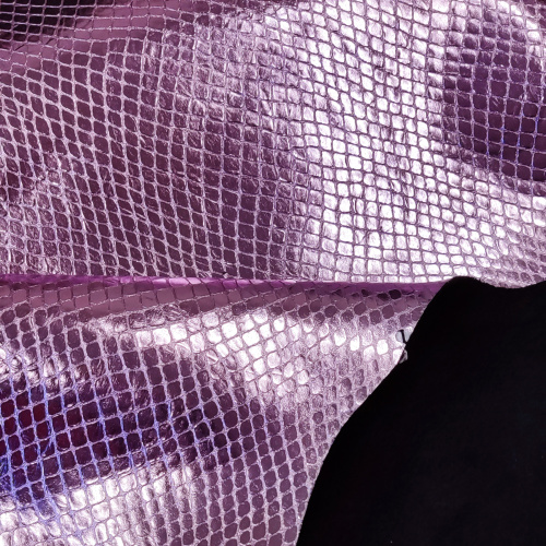 Кожа КРС 1,0 мм с покр. Розовая сетка Италия фото 3