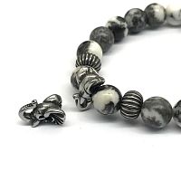 Бусина 2 мм для браслетов Слоник Сталь  - купить для кожевенного хобби