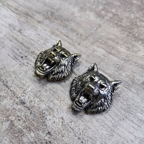 Кончо для кожаных изделий 28 мм Волк Латунь Кончо для кожаных изделий 28 мм Волк Латунь