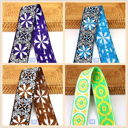 Лента текстильная 50 мм Вышивка Ассорти фото 7