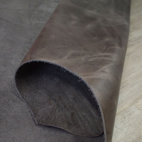 Кожа Пулл-Ап 1,4-1,6 мм серо-коричневый фото 4