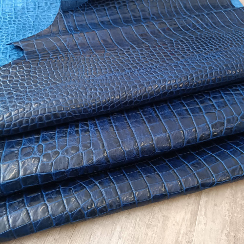 Кожа Кайман 1,0 мм Синий Турция фото 3