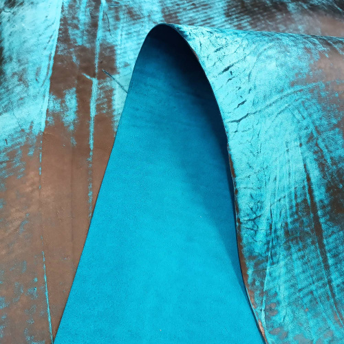 Кожа КРС Шарк 1,8-2,0 мм Бирюзовая фото 9