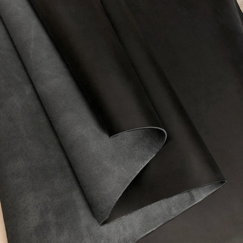 Кожа КРС 1,2-1,4 мм пылевидная с покр. Черный фото 2