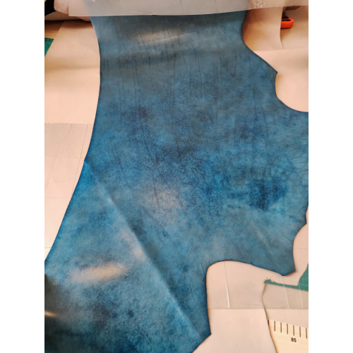 Кожа вороток 1,8-2,0 мм комб. дубл. Гранж Сапфир Белоруссия фото 3