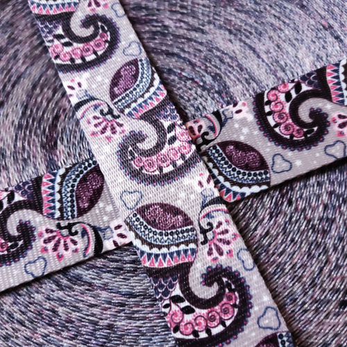 Лента ременная стропа 38 мм Пейсли  L-JUN12 - фото товара