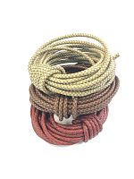 Шнур кожаный круглого сечения 5 мм плетеный Ретро 20 см