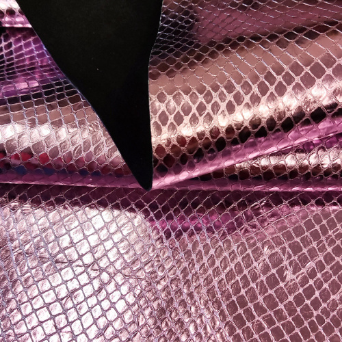 Кожа КРС 1,0 мм с покр. Розовая сетка Италия фото 2