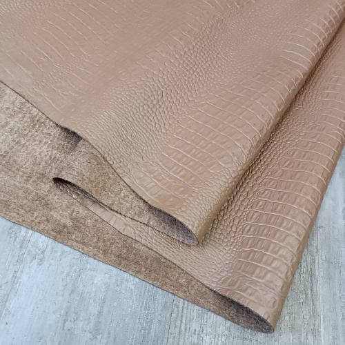 Кожа Кайман 1,2-1,6 мм Капучино фото 7