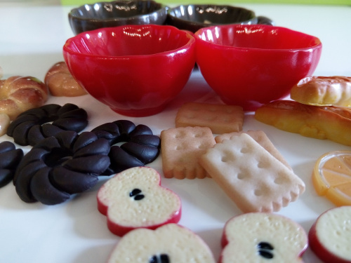 Чашки чайные для кукол коричневые Миниатюра 1:6 фото 4