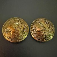 Кончо для кожаных изделий 28 мм Славянская символика латунное 